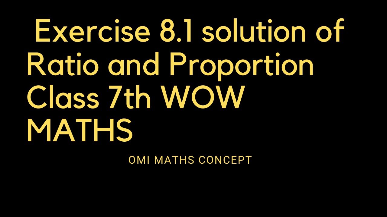 Exercise 8.1 solution 7th class #wowmaths - YouTube