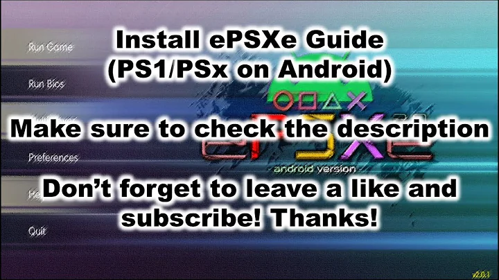 ePSXe Installation Guide (PS1 Emulator for android)
