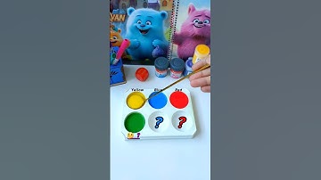 Only 1% Can Guess All These Color Mixes! a #paintmixing #guessthecolor #colorgame