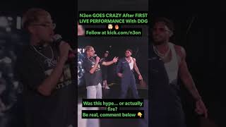 N3on GOES CRAZY After FIRST LIVE PERFORMANCE With DDG 🤯🔥#n3on #music #shorts
