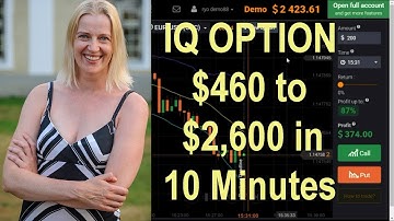 IQ Option - Binary Options Practice - Super fast! 460 grew to 2600 in 10 Minutes!