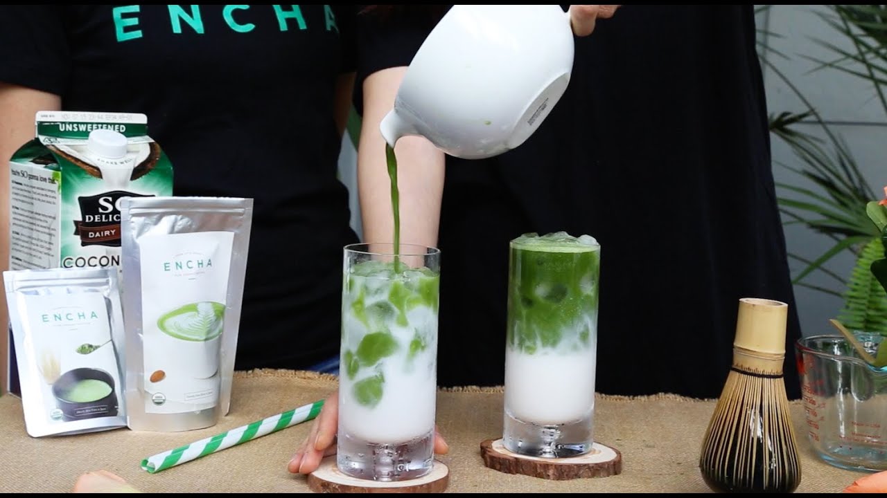 CocoEncha Iced Coconut Milk Matcha Tea YouTube