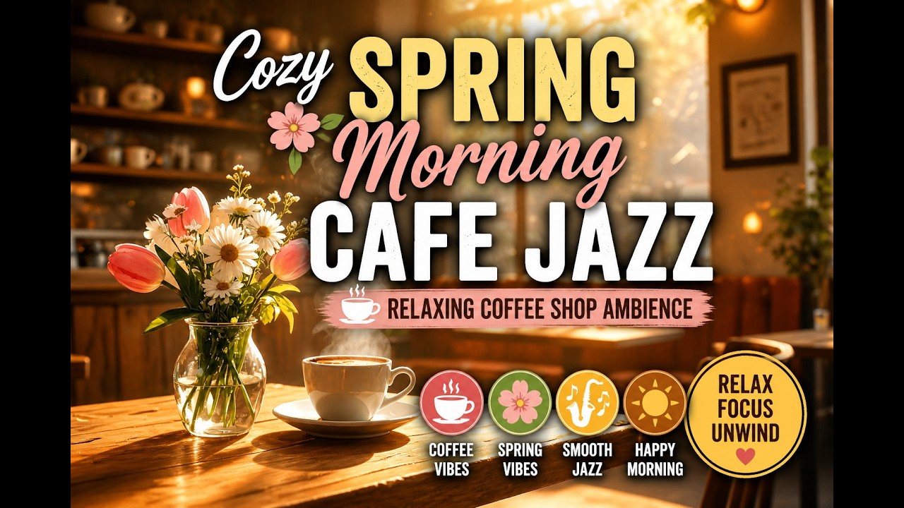 Warm Spring Morning Jazz ☀️ Cozy Coffeehouse Relaxation Music