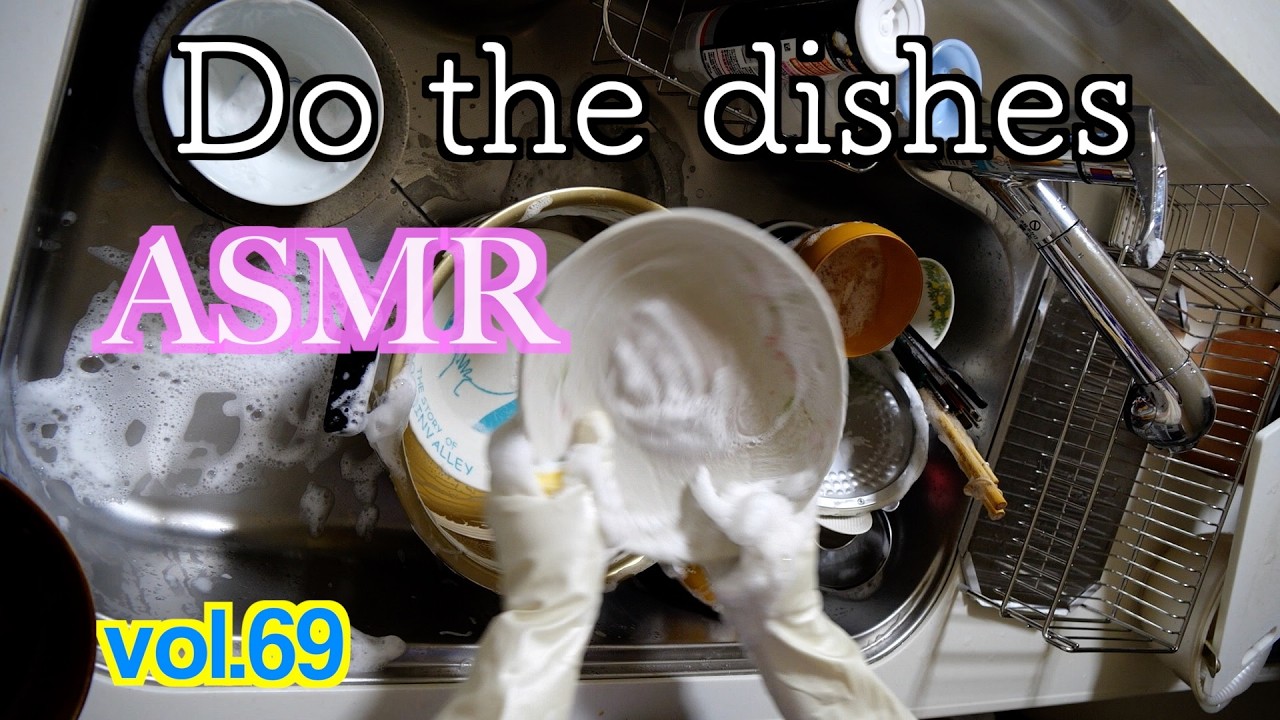 食器洗い　ASMR vol.69　縦長　倍速あり！