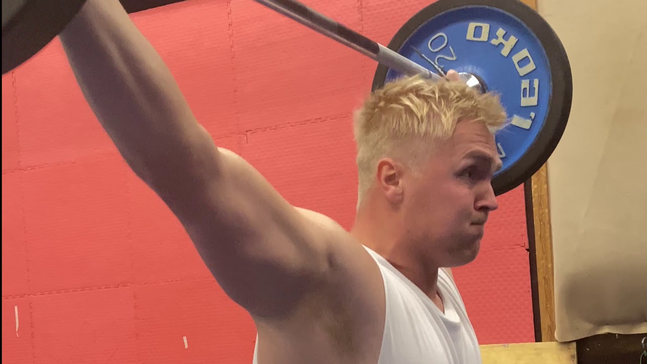 Javelin thrower Toni Kuusela in the office