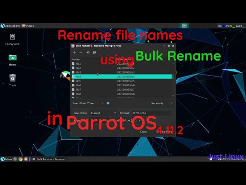 How to Rename File Names using (Bulk Rename) in (Parrot OS 4.11.2) - Just Linux
