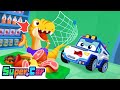 Mischievous Dinosaurs &amp; More | Fun Rescue Car Songs &amp; Nursery Rhymes | LEFUN Kids TV