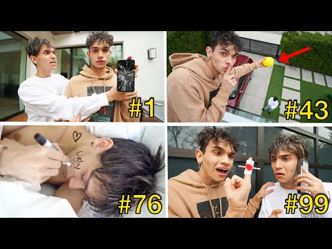 Pranking My Twin Brother 100 TIMES In The SAME DAY!!!