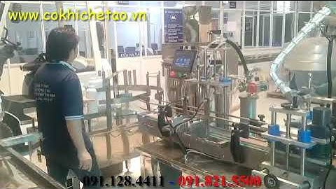 Nghiệm thu bàn giao máy chiết rót nước rửa chén, nước mắm, thực phẩm, nước uống, hóa chất tự động