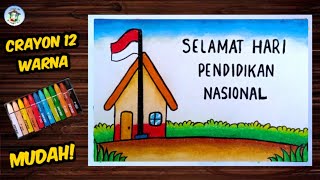 Menggambar Poster Hari Pendidikan Nasional yang Mudah