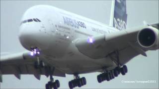 Airbus А380 Взлет полет посадка МАКС 2011 21.08.2011. - FULL HD -