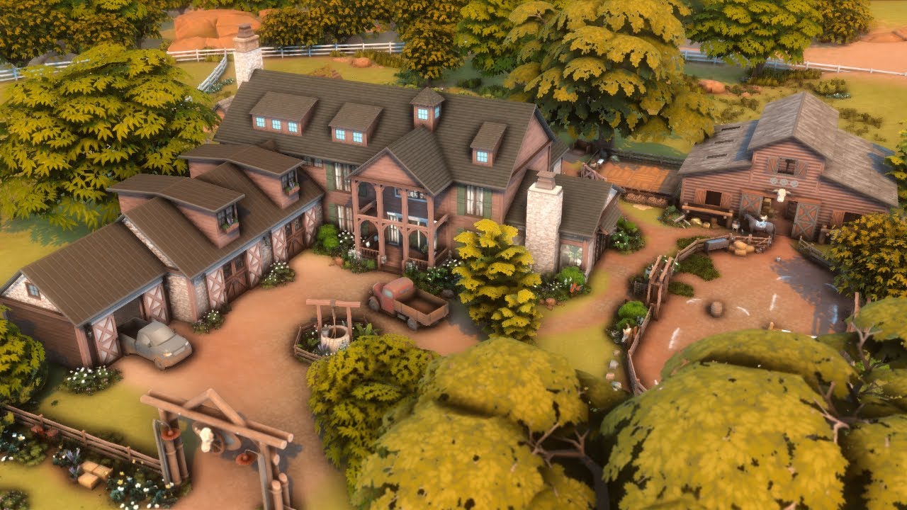 🐎 Big Family Ranch || The Sims 4: Horse Ranch || Speedbuild || No CC