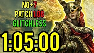 Elden Ring Any% NG+7 GLITCHLESS Speedrun In 1:05:00 (Patch 1.08)