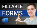 How to make fillable form in microsoft word