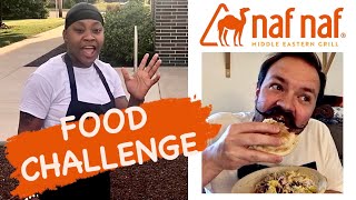 They CHALLENGED me to EAT THE WHOLE THING! | Naf Naf Middle Eastern Grill food challenge V793