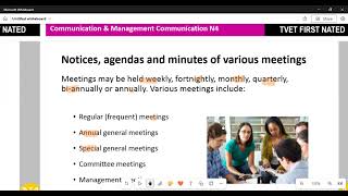 Communication and Management Communication N4 Module 6 Meeting Documentation
