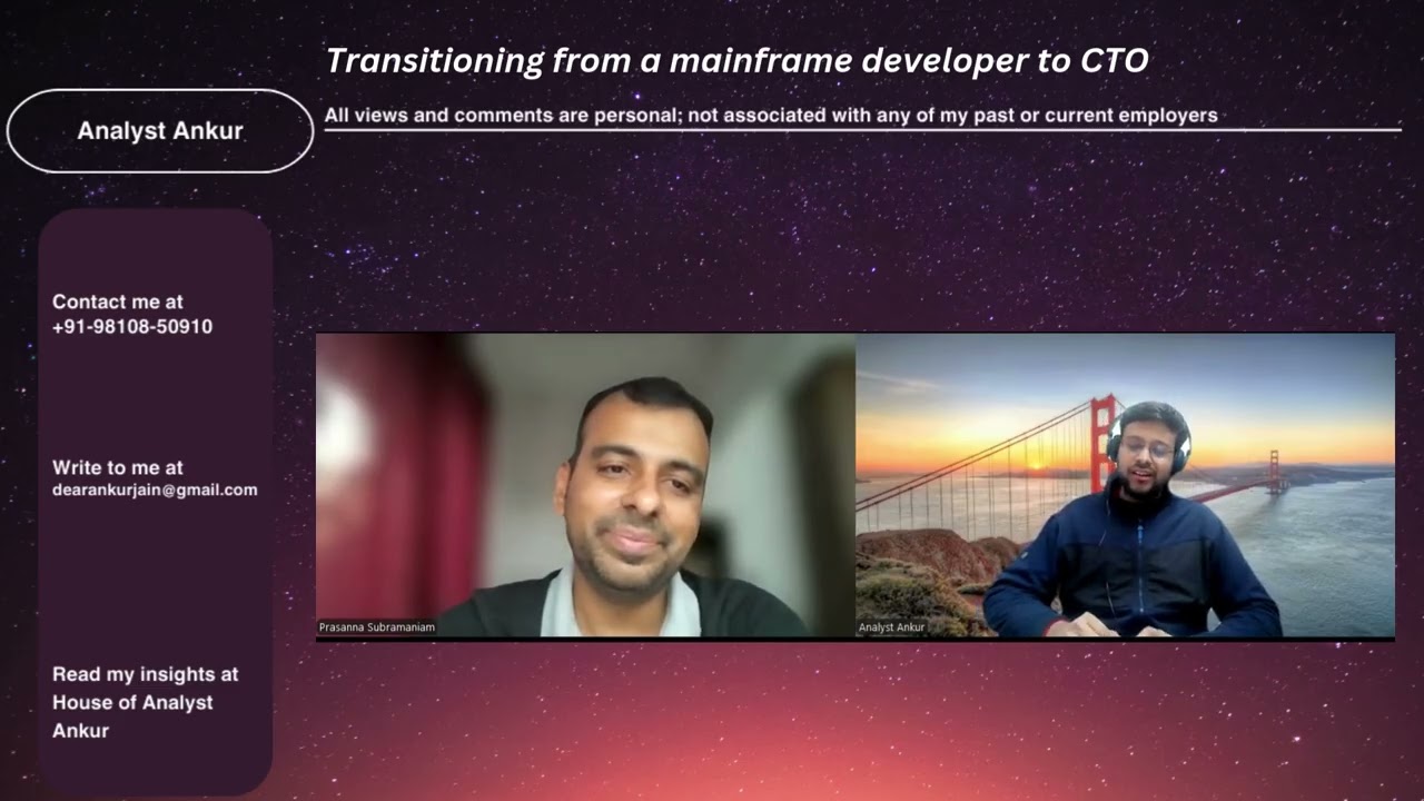 Transitioning from a mainframe developer to CTO - In conversation with Mr. Prasanna Subramaniam