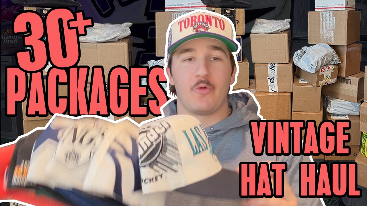 My Biggest Vintage Snapback Cap Unboxing EVER | Over 30 Rare