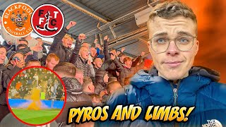 PYROS AND LIMBS AS BLACKPOOL BEAT THE CODS! | BLACKPOOL FC VS Fleetwood Town VLOG | 1-0 |