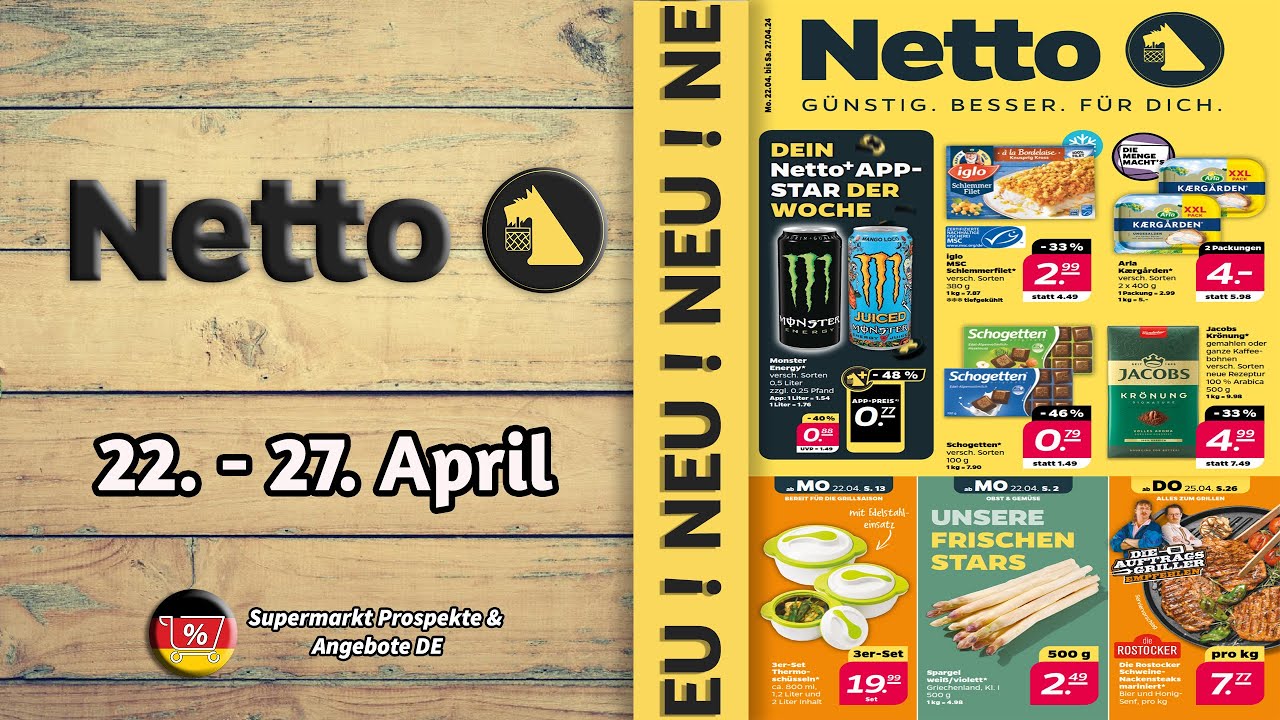 NETTO Prospekt NÄCHSTE WOCHE! Gültig von 22.04.2024 Supermarkt