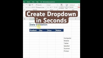 Data Validation Drop Down List - How to make drop down list in excel