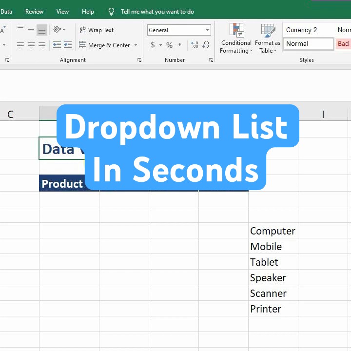 Data Validation Drop Down List - How to make drop down list in excel ...