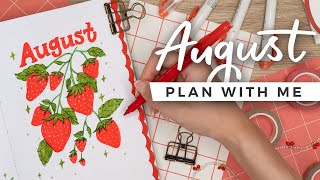 PLAN WITH ME | August 2022 Bullet Journal Setup  🍓