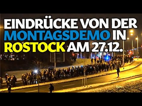 Eindrücke von der Montagsdemo in Rostock am 27.12.