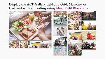 How to display ACF Gallery fields in WordPress Gutenberg without coding using Meta Field Block Pro