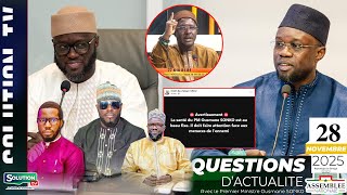 SONKO A L'ASSEMBLÉE LE 28 «QUESTION D'ACTUALITE»....ETAT DE SANTE DE SONKO CHEIKH BARA NDIAYE ALERTE