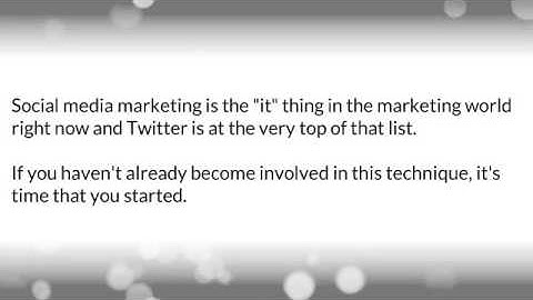 Video Article:  How to Generate Traffic Using Twitter