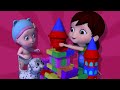 Playing with Building Blocks Toys | Nursery Rhymes for Kids | Infobells