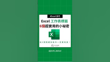 Excel 工作表標籤 6個超實用的小祕密 #excel #googlesheets #shorts｜#今日訊息