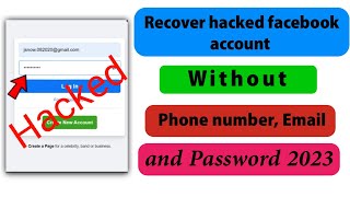 Rocover hacked facebook account without number and password