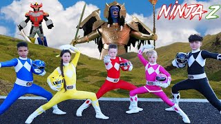 Power Rangers VS Goldar! 😍 Aventuras do bem contra o mal! | Ninja Kidz em Portugues