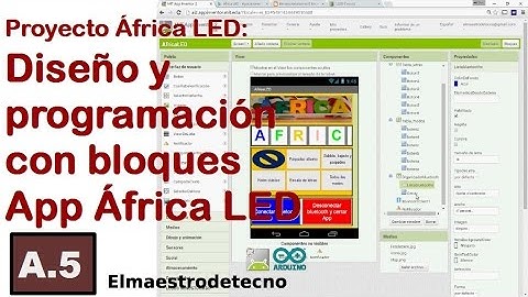 A.5 Diseño y programación con bloques App África LED con Arduino+Bluetooth