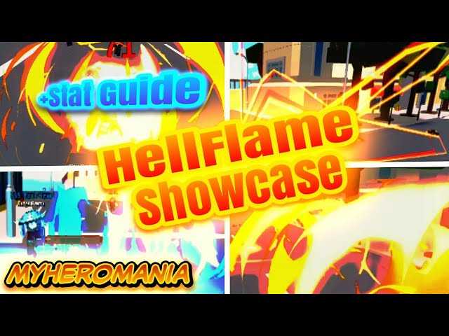 Hellflame Showcase Stat Guide My Hero Mania Roblox Youtube - hero academy tempest hellflame showcase roblox youtube