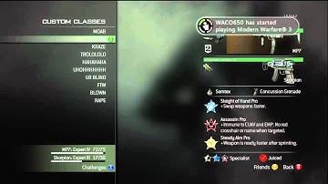 Class Setup Mw3!!!