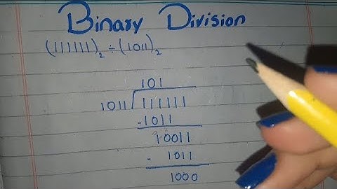 Binary Division Questions, How To Do Binary Division in Urdu