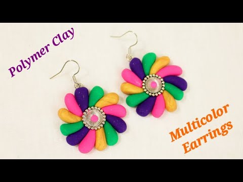 Multi-Color Polymer Clay Earrings