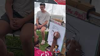 Mal gets Drawn with a smile! Funny caricature of friends!