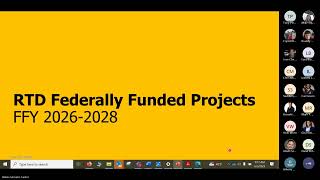 RTDs 2026-2028 Triennial DBE Goal Methodology Community Presentation