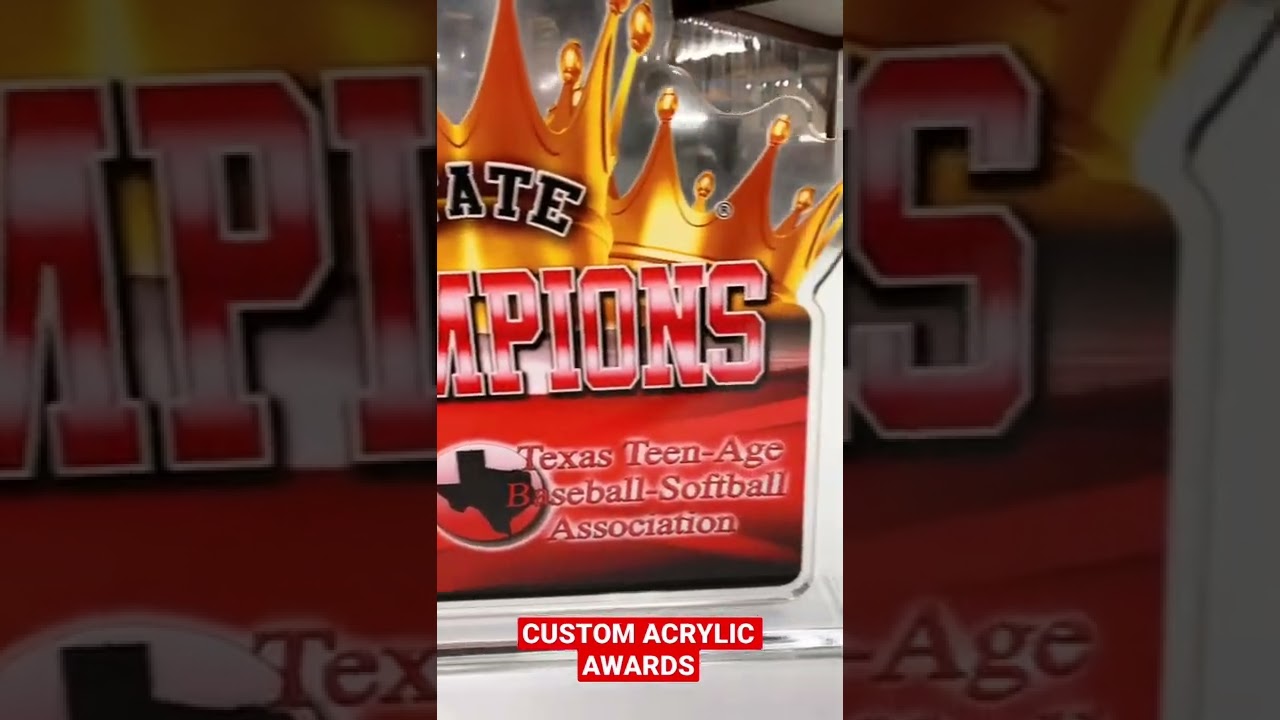 Custom baseball acrylic trophies 