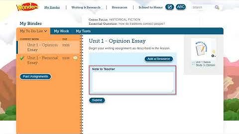 Wonders 2020 - My Binder