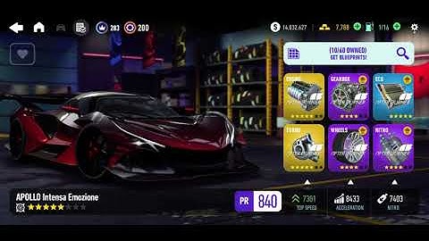 NFS No Limits | Apollo Intensa Emozione | Stage 5 Maxed