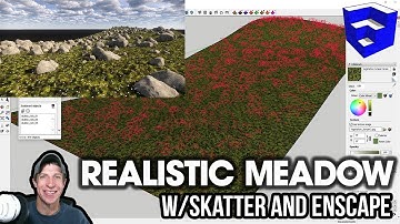 Creating a REALISTIC MEADOW with Skatter and Enscape in SketchUp