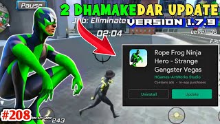 2 new धमाकेदार update | rope frog ninja hero | New character release date confirm? | दिल खुश हो गया🤩 screenshot 4