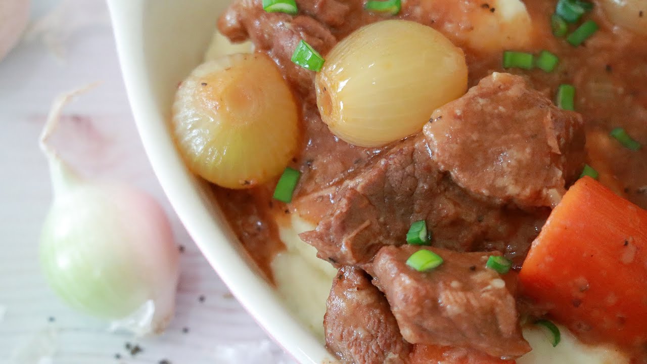 Estofado de carne en olla de cocido lento