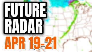 Future Radar - April 19-21, 75+ mph winds and gorilla hail possible today