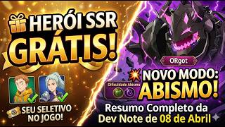 HERÓI SSR GRÁTIS E NOVO MODO ABISMO! Tudo sobre a Dev Note de 8 de Abril - Seven Deadly Sins: Origin